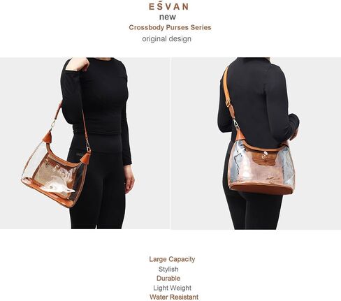 Clear Shoulder Bags for Women, Stadium Approved Cute Hobo Tote Crossbody Handbag Mini Clutch Purse in Saudi Arabia