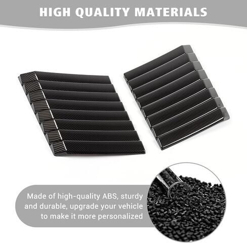 Jimen Compatible with Ford F150 Raptor 2009-2014, 2PCS Hood Scoop Air Vent Cover Trim (Carbon Fiber) in Saudi Arabia