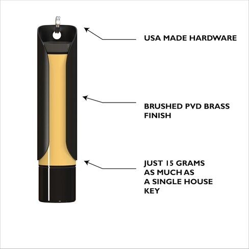 TALLAC HOUSE Stainless Steel Lip Balm Holder Sleeve Keychain with Dial Protection Not Chapstick Brand Compatible. Made in USA in Saudi Arabia
