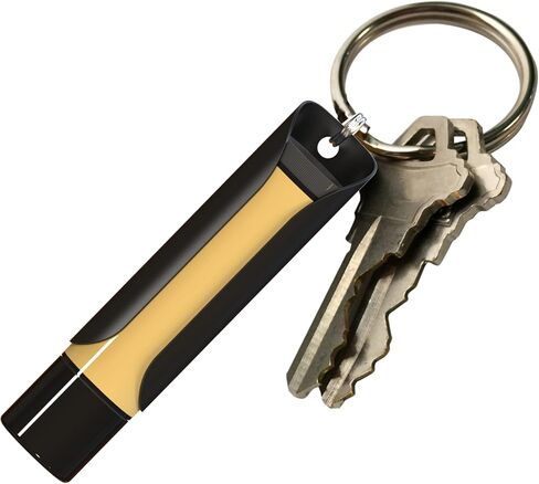 TALLAC HOUSE Stainless Steel Lip Balm Holder Sleeve Keychain with Dial Protection Not Chapstick Brand Compatible. Made in USA in Saudi Arabia