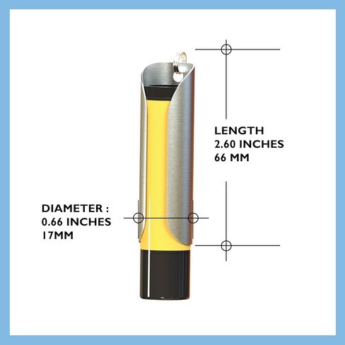 TALLAC HOUSE Stainless Steel Lip Balm Holder Sleeve Keychain with Dial Protection Not Chapstick Brand Compatible. Made in USA in Kuwait