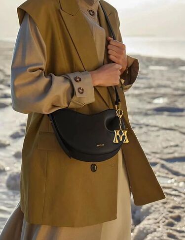 WOWORAMA Initial Letter Keychain for Women Chunky Gold Bubble Letter Bag Charm Purse Charm Personalized Keyrings Accessories in Saudi Arabia