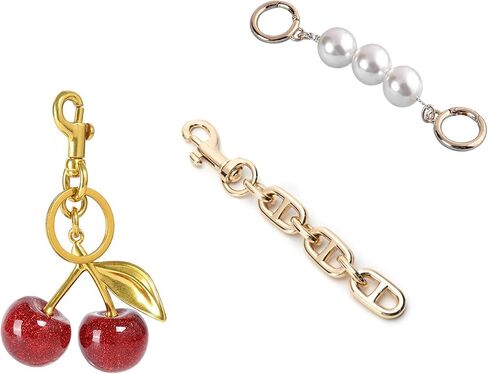 Cherry Bag Charm, Cherry Keychain Hanging Purse Charm Decoration Cute Pendant for Women in Kuwait