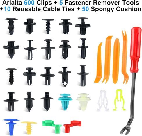 300 قطعة من مشابك تسلا الممتصة للصدمات وبطانة تثبيت ومشابك تثبيت، 20 مقاسًا من مسامير الدفع بمشبك تيسلا مع مزيل تثبيت ومثبت تيسلا موديل 3 YXS ملحقات تيسلا in Kuwait