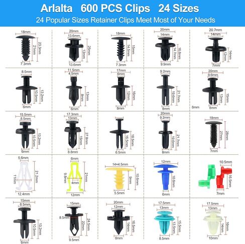 300 قطعة من مشابك تسلا الممتصة للصدمات وبطانة تثبيت ومشابك تثبيت، 20 مقاسًا من مسامير الدفع بمشبك تيسلا مع مزيل تثبيت ومثبت تيسلا موديل 3 YXS ملحقات تيسلا in Kuwait