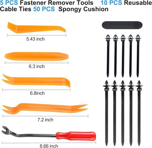 300 قطعة من مشابك تسلا الممتصة للصدمات وبطانة تثبيت ومشابك تثبيت، 20 مقاسًا من مسامير الدفع بمشبك تيسلا مع مزيل تثبيت ومثبت تيسلا موديل 3 YXS ملحقات تيسلا in Kuwait