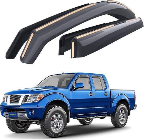 Goodyear Shatterproof in-Channel Window Deflectors for Ford F150 2021-2025 SuperCrew, Rain Guards, Window Visors for Cars, Vent Deflector, Car Accessories, 4 pcs - GY008037 in Saudi Arabia