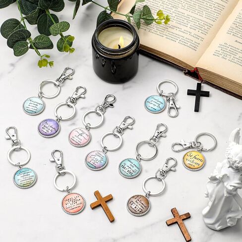 30 Pcs Father's Day Christian Gift Spanish Bible Verse Keychain Scripture Quote Inspirational Gifts for Man in Kuwait