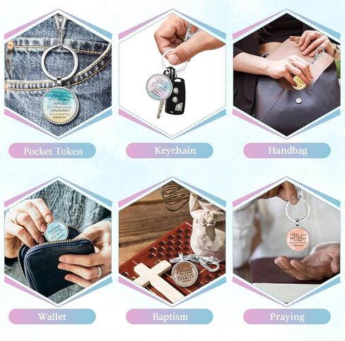 30 Pcs Father's Day Christian Gift Spanish Bible Verse Keychain Scripture Quote Inspirational Gifts for Man in Kuwait