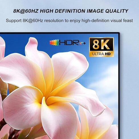 8K@60Hz HDMI Splitter 1 in 2 Out, 1x2 HDMI 2.1 Splitter Support 4K@120Hz, 1080P@240Hz VRR HDCP2.3 HDR HDR10 48Gbps EDID Dolby Atmos 7.1ch in Kuwait