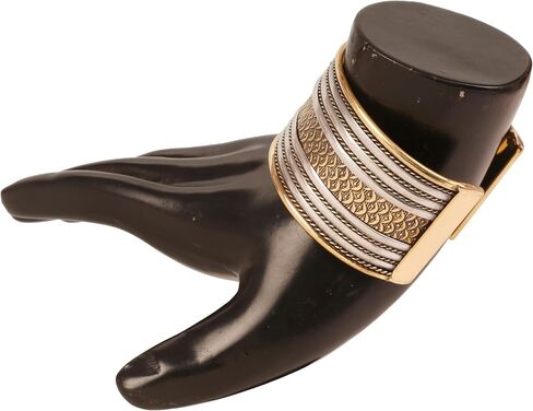 Touchstone Indian Bollywood Handcrafted Slip In Easy To Wear Stylish Wrist Enhancer Designer Broad Jewelry Cuff Bracelet For Women and Men. in Saudi Arabia