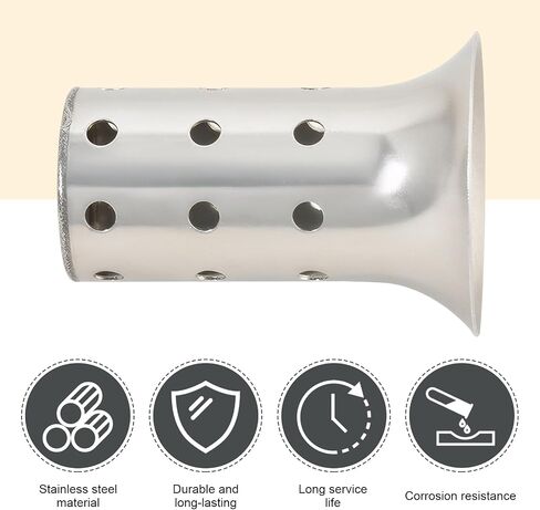 1 PC Motorcycle Modified Exhaust Pipe Muffler, 60 mm Interface Return Pressure Core Muffler, Stainless Steel High Temperature Resistant Detachable Muffler, Universal for Motorcycles (Silver) in Kuwait