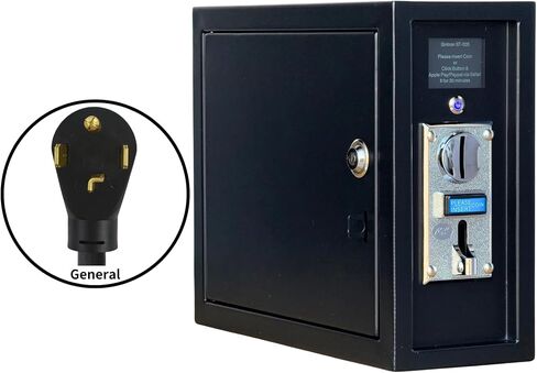 Sintron ST-005 220V LCD Coin & Mobile Payment for Apple Paypal الذي يعمل بصندوق الطاقة للتحكم في المؤقت مع NEMA 10-30R 3 Prong لآلة البيع، وكراسي التدليك، وملمعات الأحذية، والغسالات، والمجفف in Kuwait