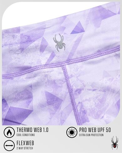 Spyder Women's Activewear Legging - Poly Span Knit UPF 50 High Waisted Tummy Control Printed Athletic Legging (Sizes: S-XL) in Kuwait