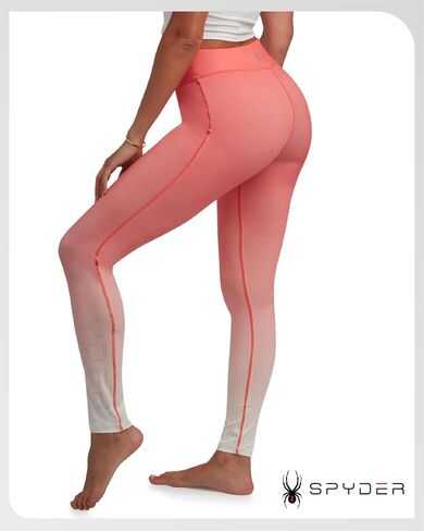 Spyder Women's Activewear Legging - Poly Span Knit UPF 50 High Waisted Tummy Control Printed Athletic Legging (Sizes: S-XL) in Saudi Arabia