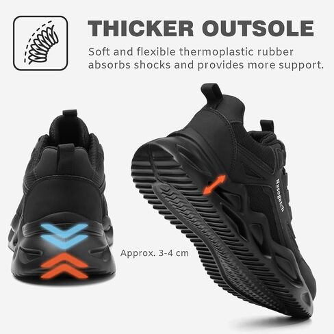 Nasogetch Steel Toe Shoes for Men Women Lightweight Work Shoes Wide Comfortable Safety Sneakers Puncture Proof in Saudi Arabia