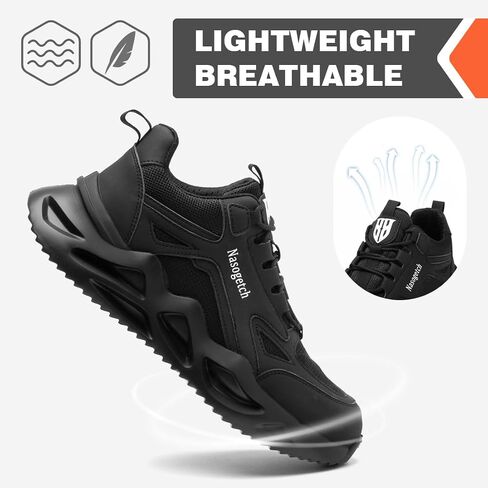 Nasogetch Steel Toe Shoes for Men Women Lightweight Work Shoes Wide Comfortable Safety Sneakers Puncture Proof in Saudi Arabia