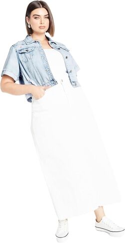 City Chic Plus Size Jacket, Ariadne Denim Jacket in Saudi Arabia