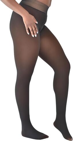 Fleece Lined Sheer Tights for Black Women, Sheer Fleece Lined Warm leggings, Faux Sheer Tights for Brown Skin in Saudi Arabia