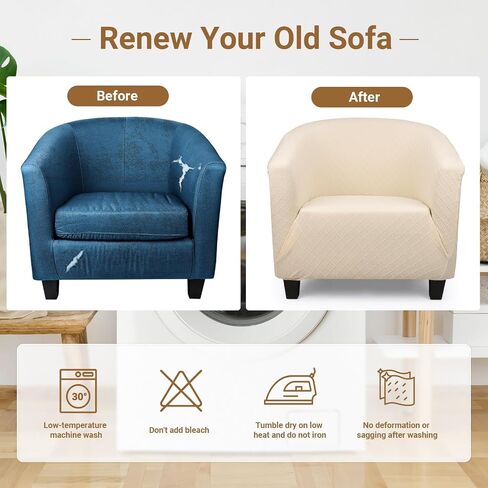 Chair Covers Armchair, 2 Pack Stretch Black Barrel Club Chair Slipcovers, Round Back Chair Sofa Covers Armchair Removable Couch Furniture Protector for Bar Living Room Bedroom Hotel Counter in Saudi Arabia