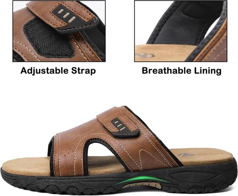 Mixin Mens Slide Sandals زلة عرضية على صندل الشاطئ مع حزام قابل للتعديل للصيف in Kuwait