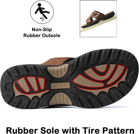 Mixin Mens Slide Sandals زلة عرضية على صندل الشاطئ مع حزام قابل للتعديل للصيف in Kuwait