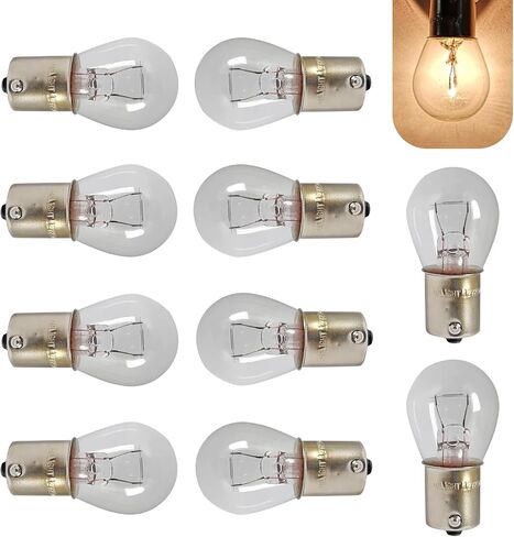10 PCS 1156 Turn Signal Light, P21 W 1141 S25 12 V 21 W BA15S High Brightness Halogen Bulb, Quartz Glass Waterproof Indicator Bulb Replacement, for Most Cars Trucks Motorcycles (White) in Saudi Arabia