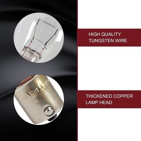 10 PCS 1156 Turn Signal Light, P21 W 1141 S25 12 V 21 W BA15S High Brightness Halogen Bulb, Quartz Glass Waterproof Indicator Bulb Replacement, for Most Cars Trucks Motorcycles (White) in Saudi Arabia