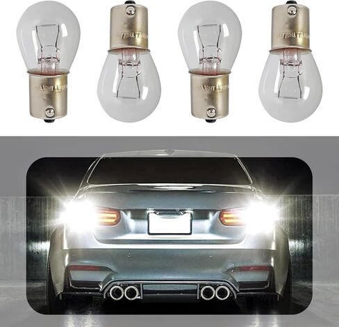 10 PCS 1156 Turn Signal Light, P21 W 1141 S25 12 V 21 W BA15S High Brightness Halogen Bulb, Quartz Glass Waterproof Indicator Bulb Replacement, for Most Cars Trucks Motorcycles (White) in Saudi Arabia