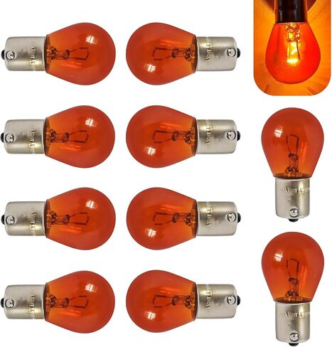 10 PCS 1156 Turn Signal Light, P21 W 1141 S25 12 V 21 W BA15S High Brightness Halogen Bulb, Quartz Glass Waterproof Indicator Bulb Replacement, for Most Cars Trucks Motorcycles (White) in Saudi Arabia