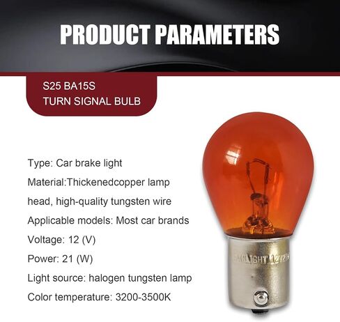 10 PCS 1156 Turn Signal Light, P21 W 1141 S25 12 V 21 W BA15S High Brightness Halogen Bulb, Quartz Glass Waterproof Indicator Bulb Replacement, for Most Cars Trucks Motorcycles (White) in Saudi Arabia