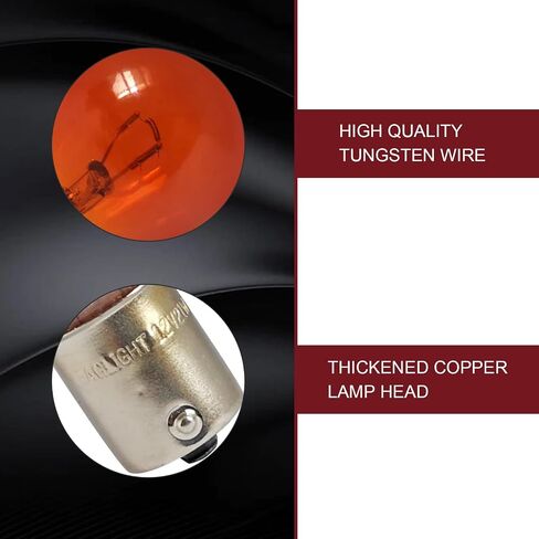 10 PCS 1156 Turn Signal Light, P21 W 1141 S25 12 V 21 W BA15S High Brightness Halogen Bulb, Quartz Glass Waterproof Indicator Bulb Replacement, for Most Cars Trucks Motorcycles (White) in Saudi Arabia