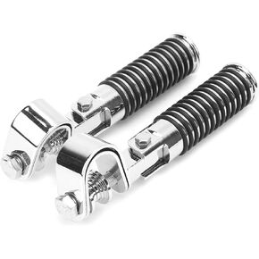 Motorcycle Foot Pegs, Pack of 2 7-1/2in Foot Pegs Clamp Footrest Mount Replacement Motorcycle Pedal Black Foot Pegs Mount Clamp for 25mm/1in Highway Engine Crash Bar Guards (Black)