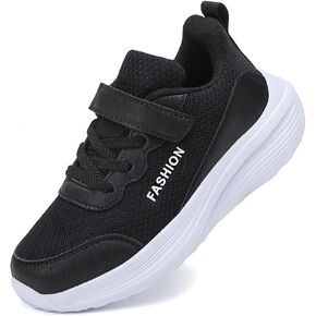 Kids Boys Girls Comfortable Casual Sports Sneakers with Hook and Loop Wide Tennis Shoes for Running Walking (Little Kid/Big Kid)