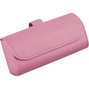 Augeny Sunglasses Holder for Car Sun Visor, Leather Auto Eyeglasses Storage Case with Hidden Magnetic Closure, Protective Glasses Organizer Box, Vehicle Visor Accessories for Woman Man (Gray)