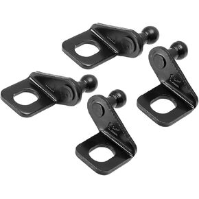 2 Pair 10mm Car Ball Studs Mounting Brackets Black for Gas Struts Shocks 42x35x21mm Stylish Design