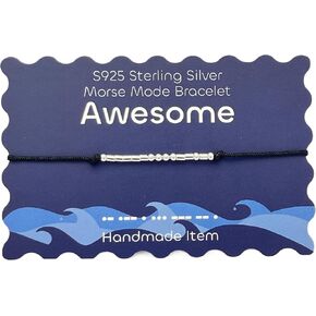 هدايا أعياد الميلاد للنساء ، أساور كود الفضة الفضية للنساء للنساء ، ورمز مورس هدايا ملهمة للأصدقاء زوجة أخت الزوجة in Kuwait