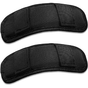 2 PCS Soft Shoulder Strap Pad, Thick Breathable Black Backpack Strap Pads, Removable Luggage Bags Shoulder Strap Replacement for Bag