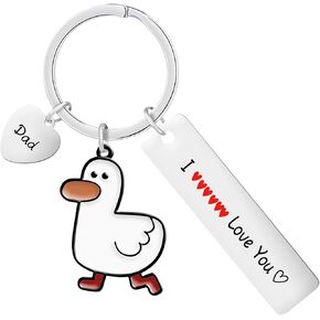 Artlunar Funny Cute Duck Inspirational Keychain with Message Card for Mom, Dad, Lover, Sister,You or Duck Lovers