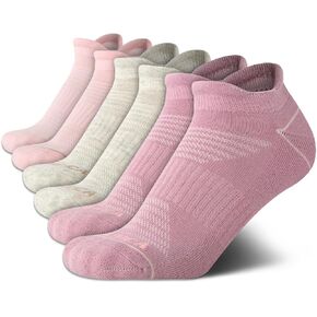 Nautica Women's Athletic Socks - 6 Pack Anti Blister Low Cut Tab Cushioned Ankle Socks - Arch Support Socks for Women (4-10)