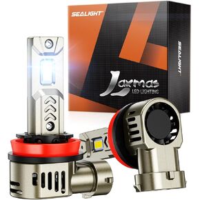 مصابيح SEALIGHT H11 ، 34000LM SUPER BRIGHT H11/H9/H8 لمبات ، L2S 1: 1 الحجم H9 DRVING LIGHTS مع مروحة التبريد ، IP68 مقاومة للماء ، H8 LOW DRIVEN
