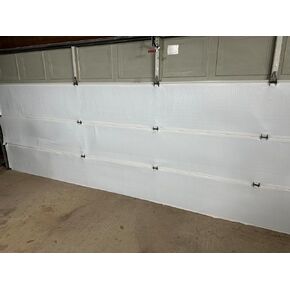 BlueTex Insulationㅤ White Reflective Foam Core Tearproof Single Garage Door Insulation Kit 10FT (Wide) x 8FT (HIGH) to Cool Your Garage. Complete DIY Installation Kit (Also Fits 10x7 Door)