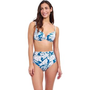 Profile by Gottex Malaya Tropical Leaf Print Women’s Swim Bikini Bathing Top with Underwired D Cup and Adjustable Straps