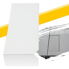 White Fuel Fill Door Replacement for 2014-2021 Ram ProMaster 1500 2500 3500, Fuel Tank Filler Cover Cap, Van Gas Tank Door Housing, Replaces # 5XP08GW7AC