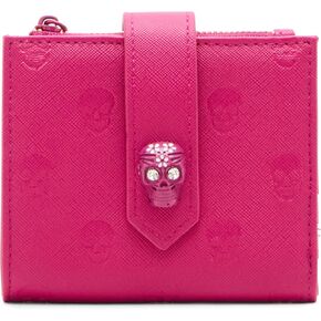 Betsey Johnson Women's Skullicious Bifold Wallet, Pink, One Size