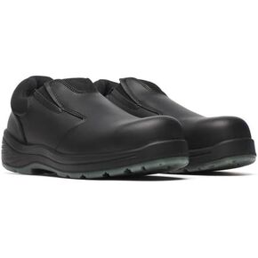 Thorogood Thoro-Flex Black Slip-On Safety Toe Work Shoes for Men and Women - Full-Grain Leather Upper with Cushioning Footbed and Slip-, Oil-, and Puncture-Resistant Outsole