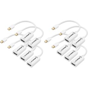 Kyper USKyper-2788 2 Pack Mini DisplayPort to HDMI Mini DP متوافق مع Thunderbolt MacBook Pro، MacBook Air، Mac Mini، Microsoft Surface Pro 3/4، إلخ (2) in Kuwait