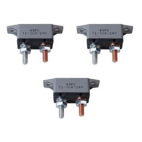 12-24V 50Amp Auto Resettable Stud Type Circuit Breaker Fuse Holder 50A,Lengthwise Bracket 1Pack