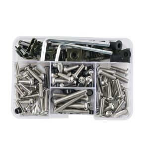 177PCS M5 M6 Fairing Bolts Kit Fastener Clips Screw Stainless Steel Sports Car Housing Screw Kit Compatible with Kawasaki, Fairing Bolts Kit Compatible with Yamaha, See Fitments