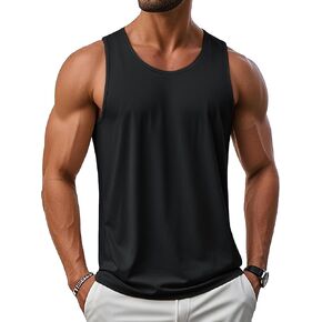 MAGCOMSEN Men's UPF 50+ Tank Top Gym Workout Sleeveless Muscle Shirts Sun Protection Cut Off Shirts Summer Sleeveless T Shirt